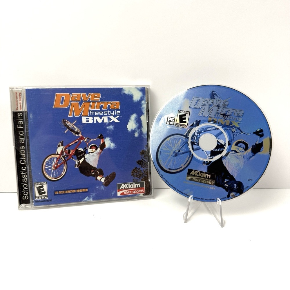 Vintage Dave Mirra‎ Freestyle BMX PC 2000 Video Game CIB Tested Working